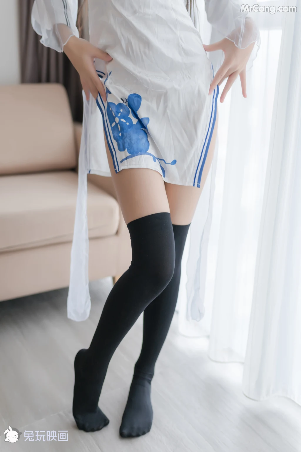 Cosplay@兔玩映画 Vol.046: 白色旗袍 (41 photos) photo 1-1