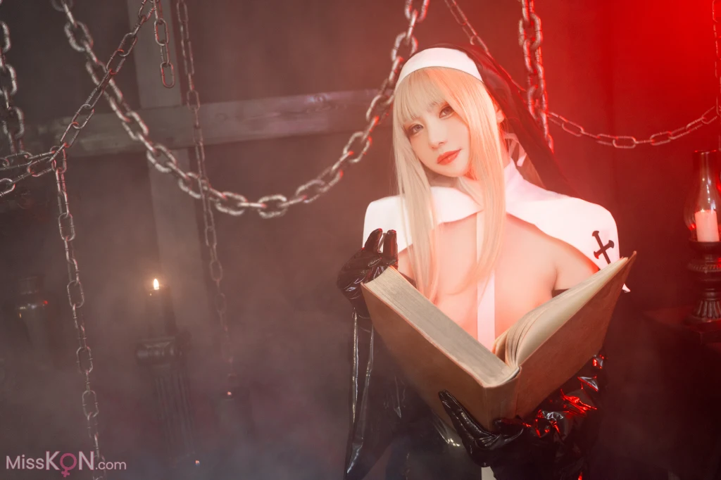 Coser@爆机少女喵小吉 (Nekokoyoshi): 恶堕修女 (87 ảnh )