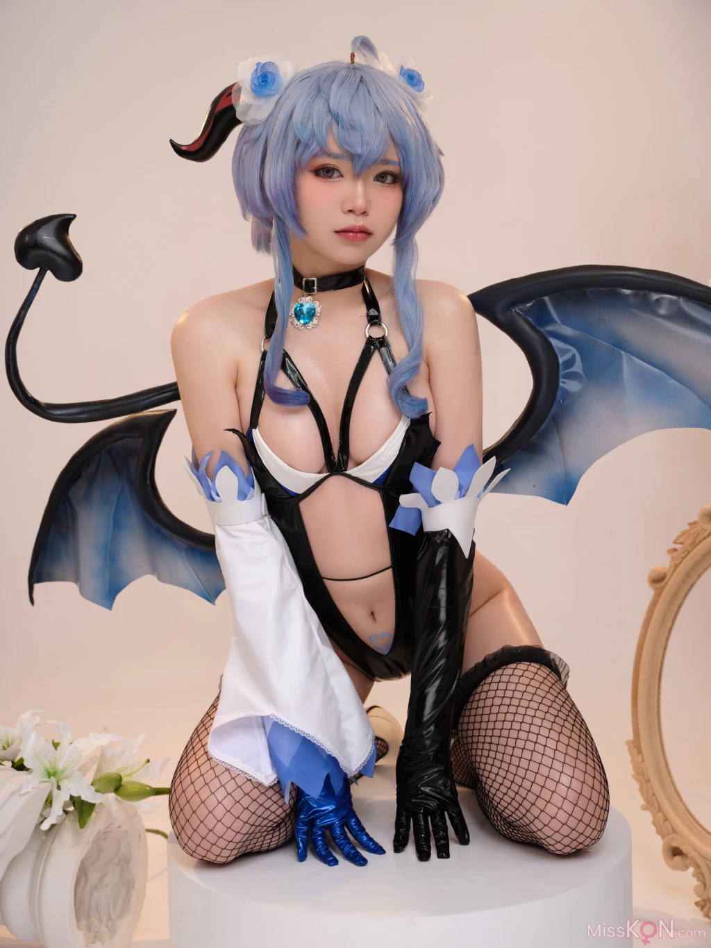 Coser@ZinieQ: Genshin Impact Ganyu Succubus (37 photos )