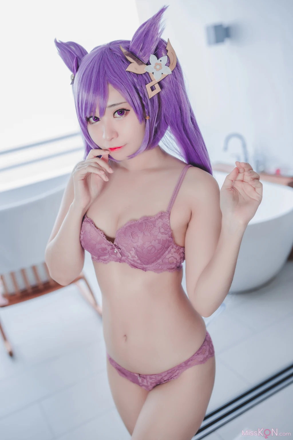 Coser@MeenFox: Sexy Keqing (40 ảnh )